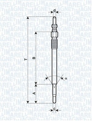 MAGNETI MARELLI 062900048304 Glühkerze für Citroën, Fiat, Ford, Mazda, Mini,