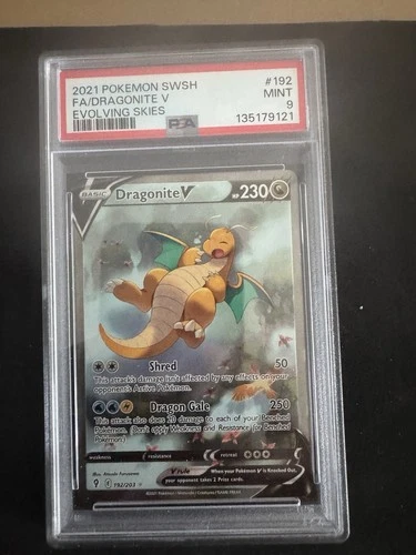 Dragonite V Alt Art Evolving Skies 192/203 PSA 9
