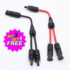 Y Branch Solar Cable 12AWG PV Extension Wire w/ Male Female Connector 30A IP67