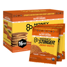Lot of 3 Honey Stinger Organic Salted Caramel 16 Pack EXP: 8/2026