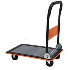 330lbs Flatbed Cart, Platform Hand Truck Heavy Duty Foldable Push Cart Dolly