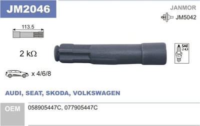 Stecker, Zündspule JANMOR JM2046