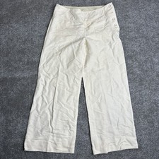 Cartonnier Anthropologie Wide Leg Cropped Sailor Pants Linen Blend Size 4