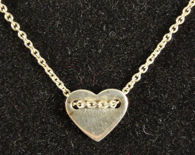 Stella & Dot Sterlingsilber Kette Halskette 16-18'' WINZIGER HERZ ANHÄNGER Ever After