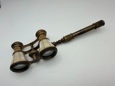 Antique Chevalier Paris Mother-of-Pearl Opera Glasses with Telescoping Handle