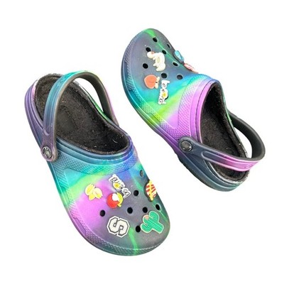 Crocs Classic Lined Out of This World II Clogs With Charms Adult Size M5 W7