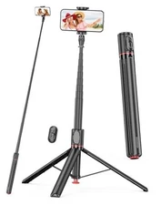 68" Automatic Tripod, Auto-Open Phone Tripod Stand with Magnetic Remote