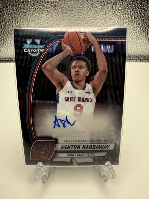 2024-25 Bowman Chrome University #93 Ashton Hardaway Black Wave AUTO