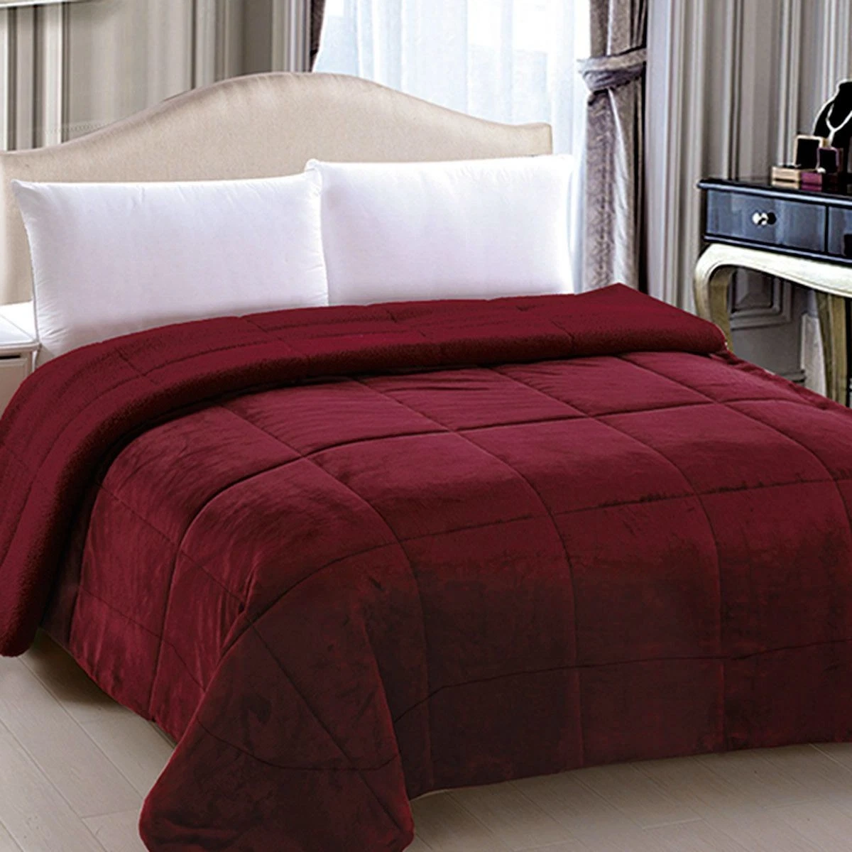 Copripiumino In Policotone Tinta Unita Qualità Hotel Con Federe – Scegli Tra Bianco, Blu, Rosso, Rosa, Marrone E Nero – Lavabile E Anallergico