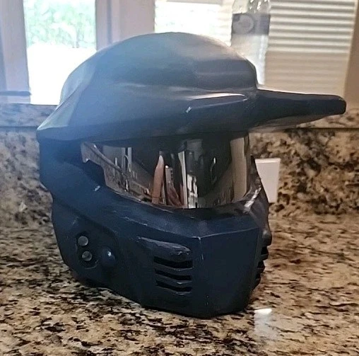 CASCO COSPLAY HALO AZUL OSCURO HECHO A MEDIDA DISFRAZ HALLOWEEN Foto 2 de 3