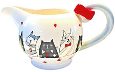 10 Strawberry Street Cat Mom Cat and Hearts Creamer