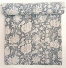 Indian Handmade Bedspread Twin Size Reversible Floral Quilted Kantha
