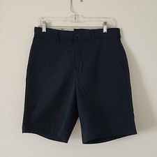 RED KAP Plain Front Shorts Work Utility Job Uniform Pockets Size 32 Navy Blue