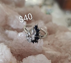 Silver Tone Sterling Silver Fashion Rings Size 7