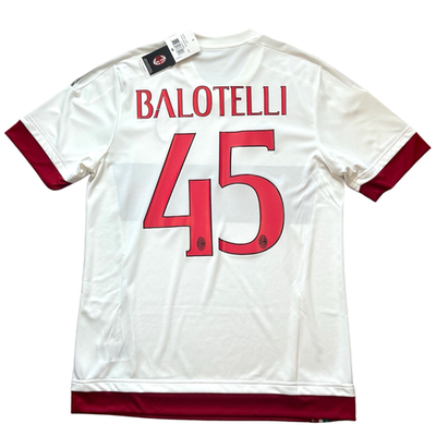 2015/16 AC Milan Away Jersey #45 Balotelli Medium Adidas Soccer