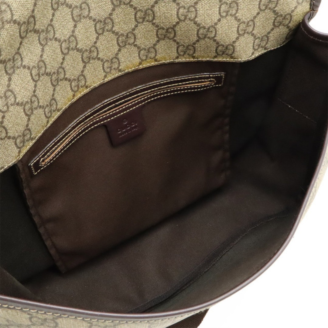 GUCCI GG Supreme Shoulder Bag Crossbody Beige PVC Leather Used thumbnail 7