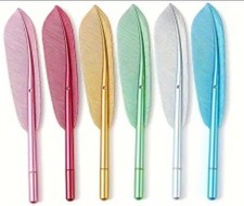 Feather Design Black Gel Pens Fine Tip –  School And Office Supplies Gift