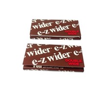 Lot of 2 e-z Wider Double Wide Cigarette Rolling Papers 32 Leaves Each Pack NEW