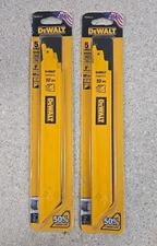 Lot Of 2 Dewalt 9" Reciprocating Saw Blade 10 TPI 5 Blades DWAR9110