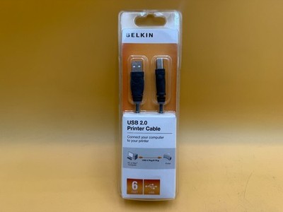 Belkin USB 2.0 Printer Cable A Male to B Male 6ft New Sealed