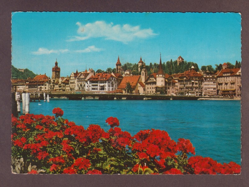 View on old Lucerne and Musegg towers. Lucerne, Switzerland