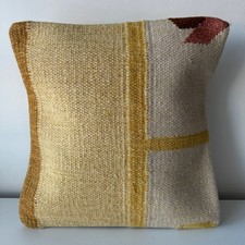 2026 New Stock Luxury Wool Turkish Moroccan Colourful Pure Kilim Cushion Cover