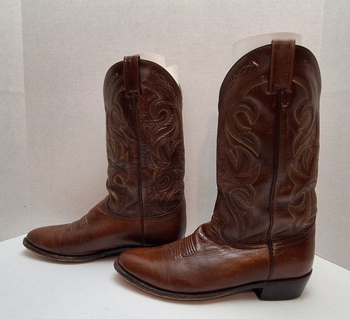 Dan Post Milwaukee Cowboy Leather Boots DP 2111 R Antique Brown Men's size 10 EW - Picture 5 of 9