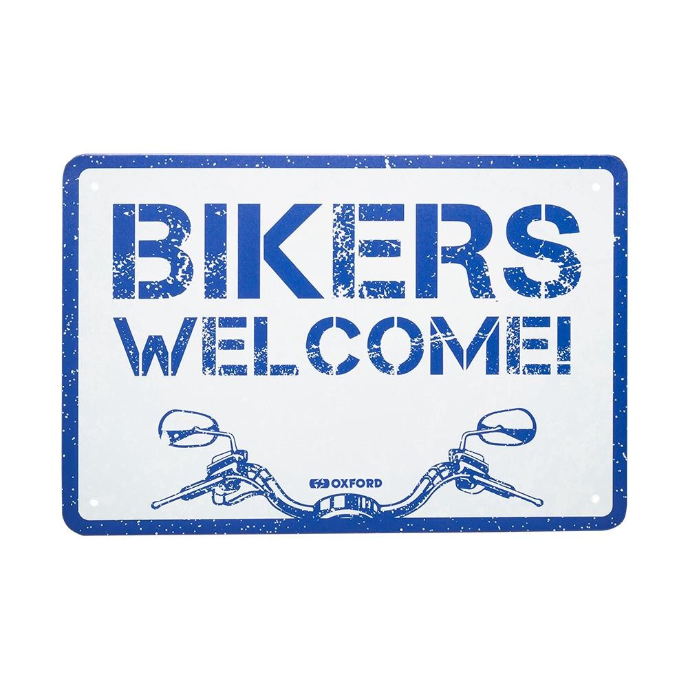 Oxford Welcome Metal Motorcycle Garage Sign Motorbike Shed Tin Workshop Bar Cave
