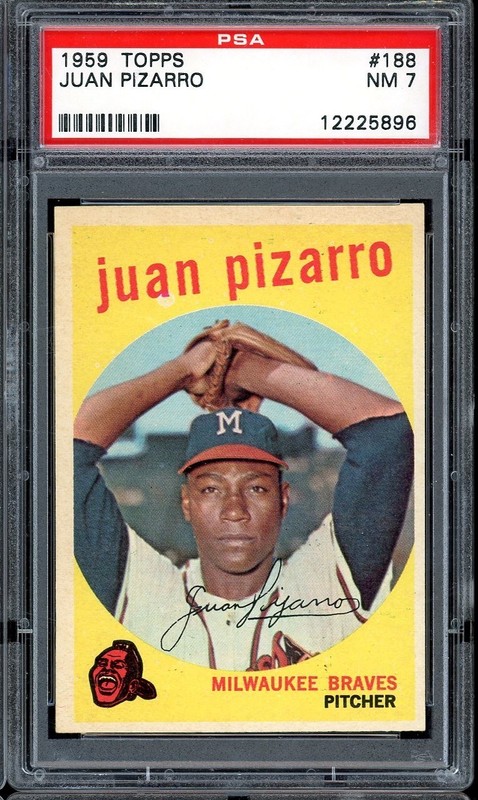 1959 Topps Baseball #188 Juan Pizarro PSA 7