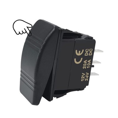 3 Pins SPDT Rocker Switch 3 Position Momentary on Off Momentary on Toggle Swi...