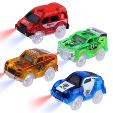 Tracks Cars Magic Light Up Track Cars Toy Glow in The Dark for 3 4 5 6 7 8 Kids