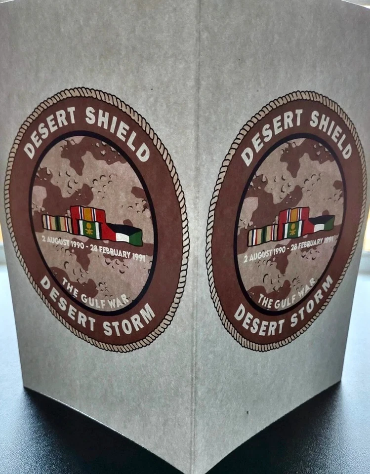 Desert Shield Storm Remember Card Camo Persian Gulf War Saddam Hussein Invasion - Image 3 of 4