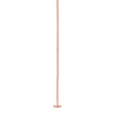 Head pin, copper, 2 inches with 3mm head, 22 gauge. Sold per pkg of 50.