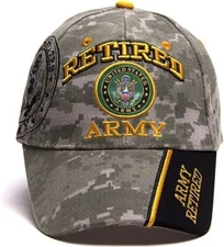 US Army Retired Embroidered Baseball Cap Hat Military Officially Licensed