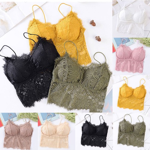 Women Lace Vest Underwear Loose Sleeveless Camisole Ladies V-Neck Tank Tops Bra - Picture 2 of 19