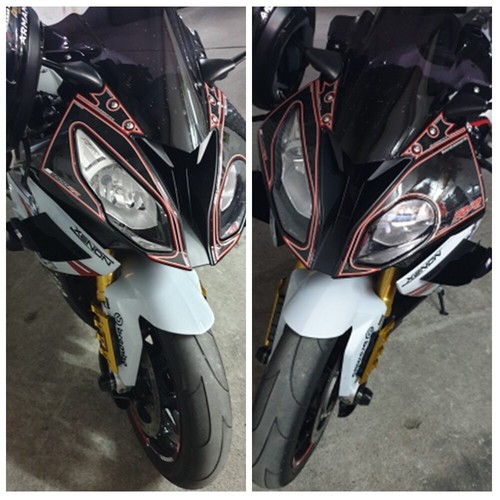 For 2015-2018 BMW S1000RR Headlight Fairing Protector Cover Pad Decal Sticker - Picture 10 of 13
