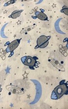 New Gerber Fitted Crib Sheet Rocket Theme 100 Cotton