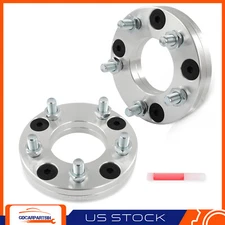 (2) 1" 4x4.5 to 5x4.5 Wheel Adapters 1/2"x20 Sutds For 4 Lug Hubs to 5 Lug Rims