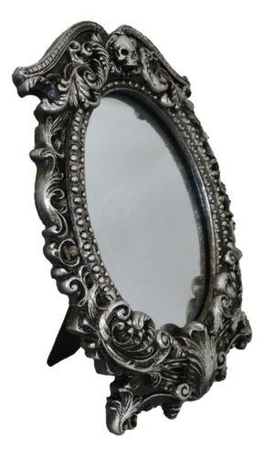 Gotischer Barockstil Maske der schwarzen Rosen Schädeltisch oder Wandspiegel Dekor - Bild 2 von 8