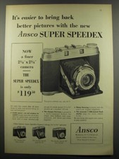 1955 Ansco Super Speedex Camera Ad - It's easier to bring back better pictures