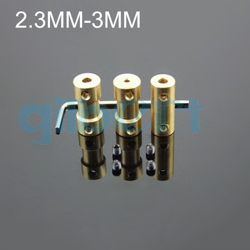 5PCS 2/3/3.17/4/5/6mm Brass Shaft Coupling Coupler DIY Model Decelerate Motor - Picture 57 of 112