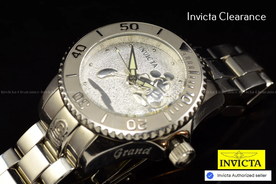 EXTREME RARE Invicta Disney 38mm GRAND DIVER Automatic Silver Dial Ladies Watch - Image 4 of 4