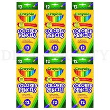 Crayola Bright Bold Colored Pencils Assorted Color 12 ct Lot of 6