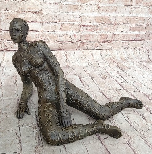 Bronze Sculpture by Dali Surrealist Abstract Modern Art Girl Dancer Statue Gift - Picture 4 of 10