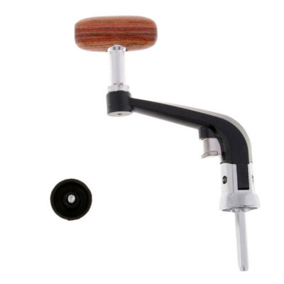 Spinning Fishing Reel Handle Knob Metal Wooden Rocker Arm Replacement Grip Parts