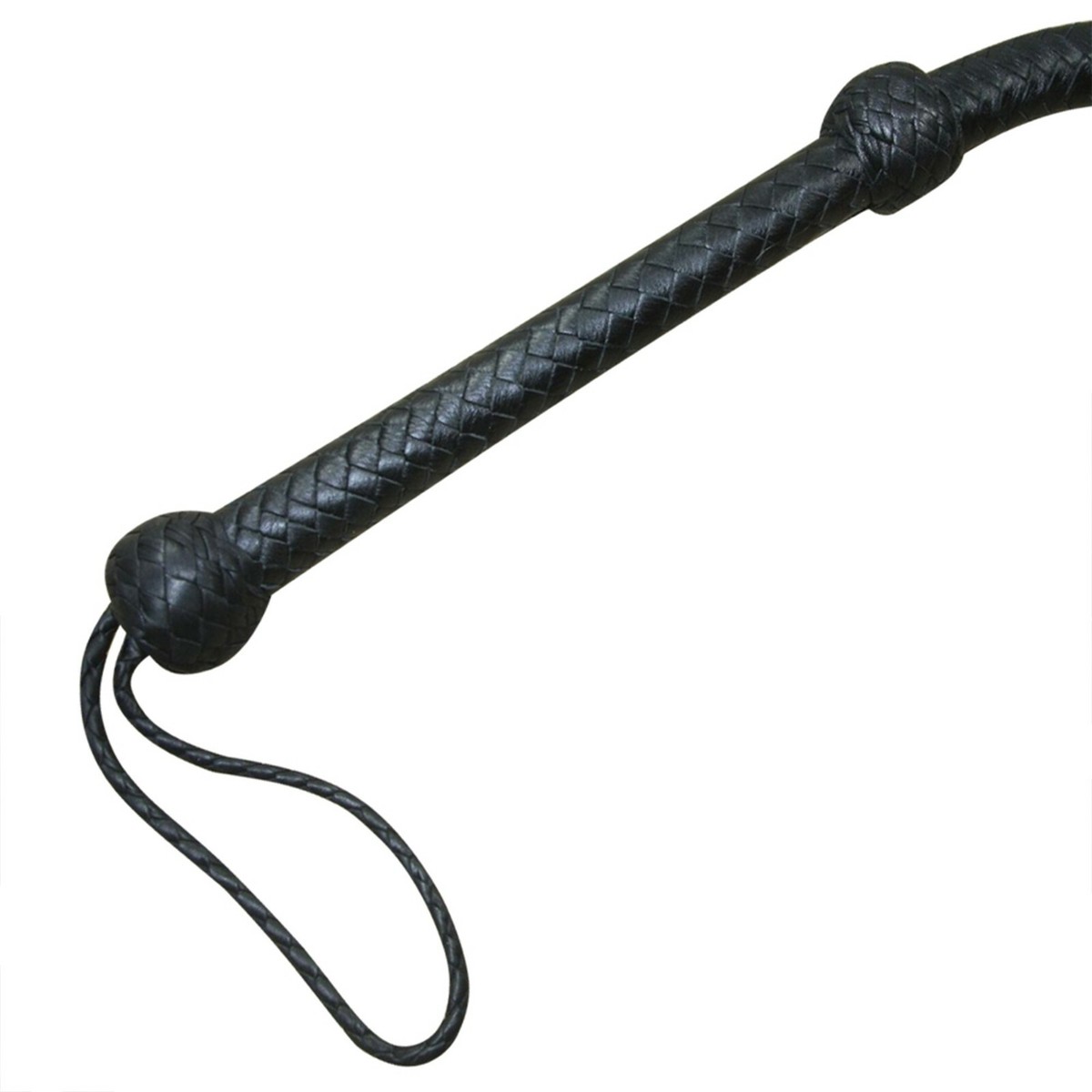 Fouet équestre Bullwhip 4 Pieds – Cuir De Vache, Noyau Corde, Véritable Leather Phobia WP-130