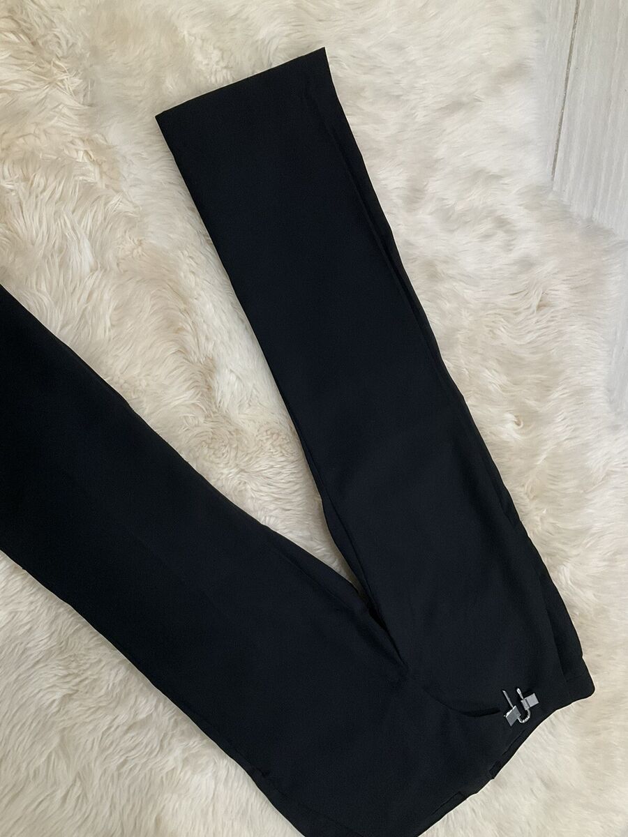 Givenchy Slim Fit Trousers Side U Lock Belt Black Wool $1055 Givenchy Slim Fit Trousers Side U Lock Belt Black Wool $1055