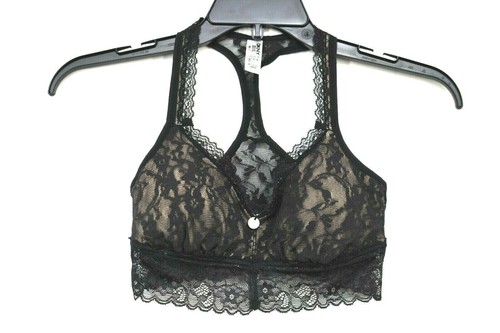 DKNY Womens Removable Padding Racerback Signature Lace Trim Bralette S - Picture 3 of 3