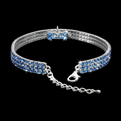 Chihuahua Halsband Strass Straßhalsband Welpen Hundehalsband Strasshalsband S-L - Bild 9 von 19