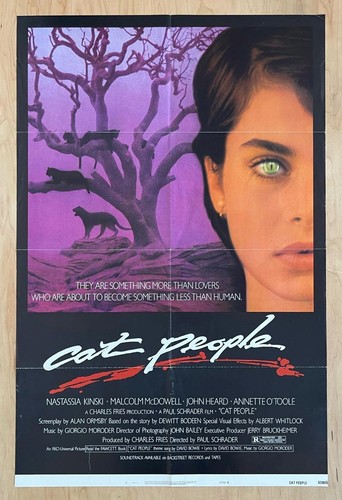 CAT PEOPLE (1982) Style B One Sheet Movie Poster Erotik Horror Shape Shifters